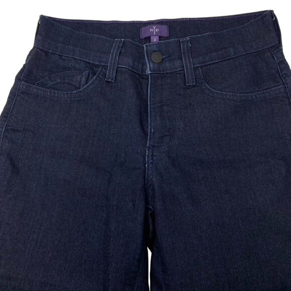 NYDJ Crop Jeans Dark Wash Sz 2 Tulip Edge  B26 - Picture 8 of 9